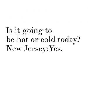 How is the weather in New Jersey Today?