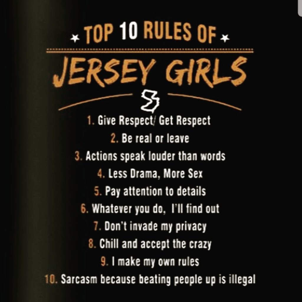 Top 10 Rules of Jersey Girls
