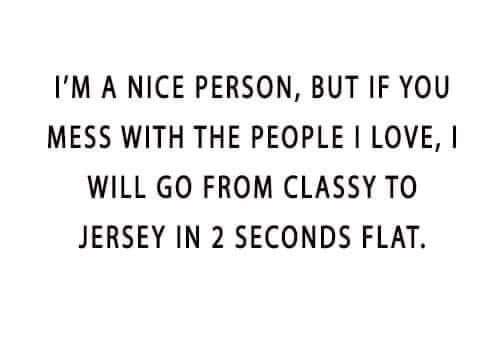 I can go Jersey in 2 seconds flat