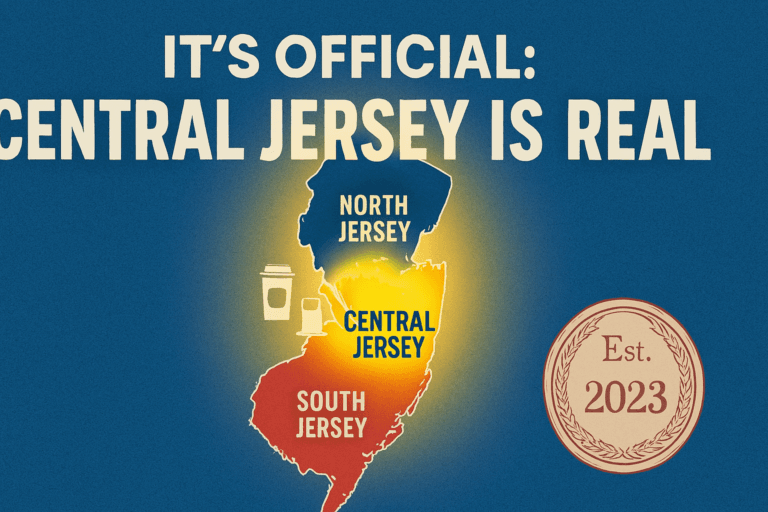 does central jersey exist map showing official recognition 2023