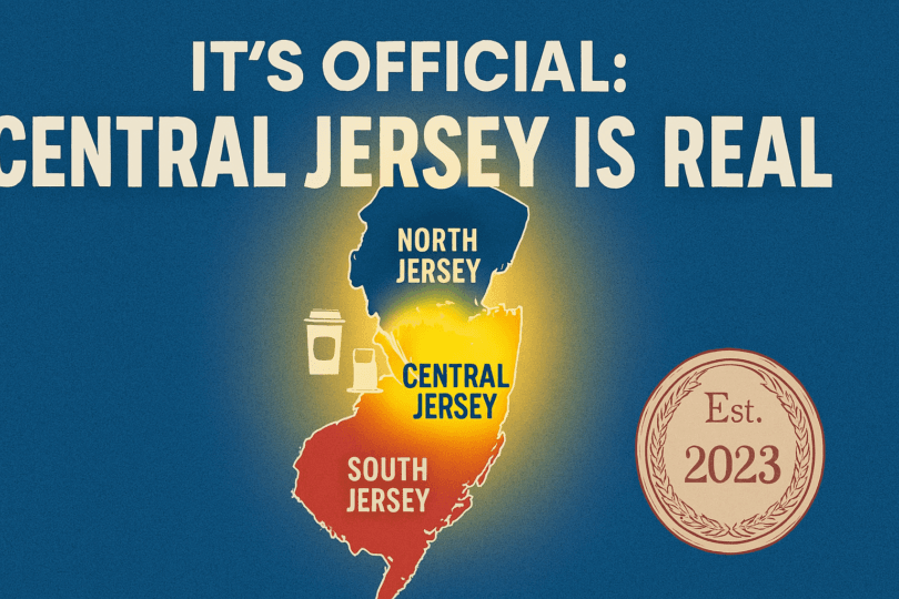 does central jersey exist map showing official recognition 2023
