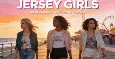 A Jersey girl walking along the New Jersey shore at sunset, representing New Jersey girls and Jersey girl beach life.