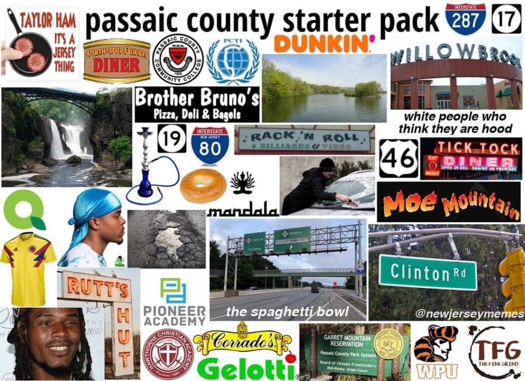 Passaic County starter pack featuring Paterson, Passaic, Garfield, and diverse North Jersey culture