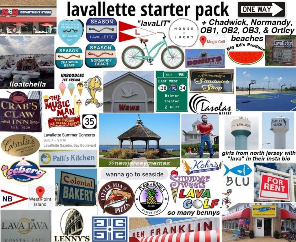 Lavallette starter pack showing shore town life, beaches, and Ocean County boardwalk culture