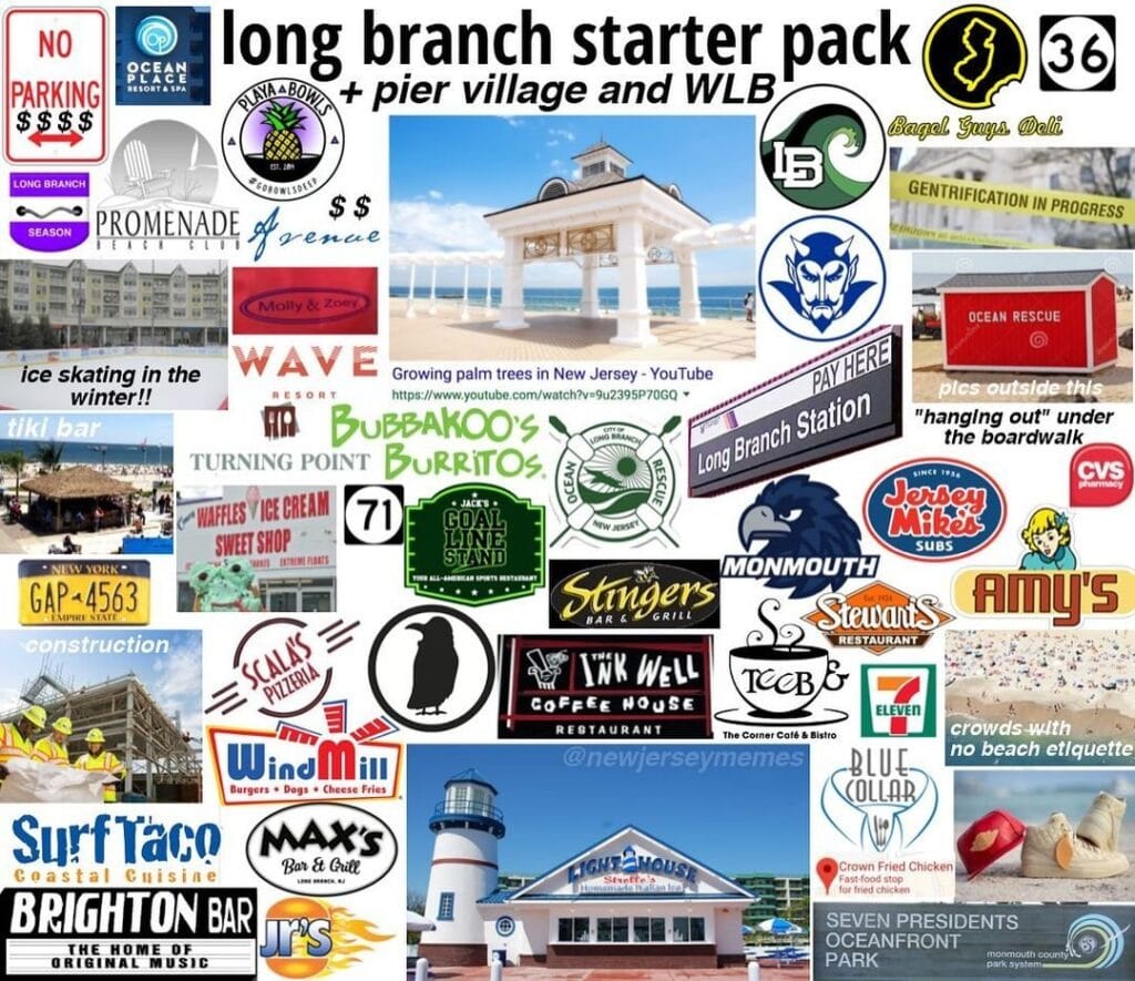 Long Branch starter pack showing shore town life, beach culture, and Jersey Shore vibes