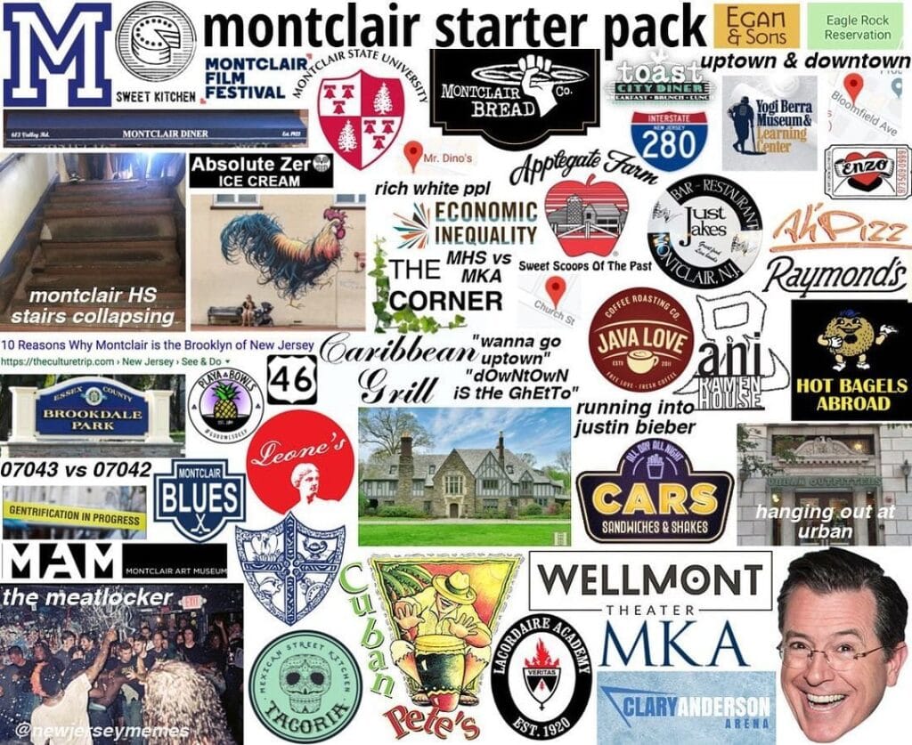 Montclair starter pack showing arts, music, and cultural scene of Montclair New Jersey